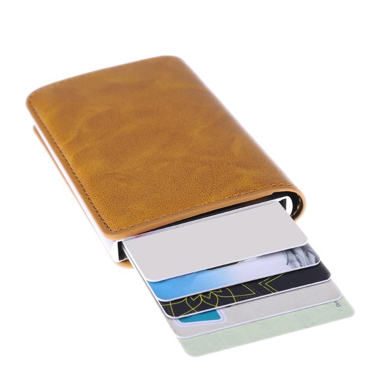 Men's Metal Card Holder - RFID Credit Card Holder - Leather