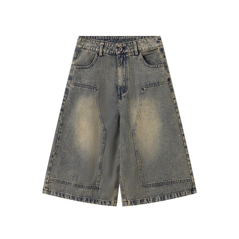 Retro Leopard Print Loose Casual Wide-Leg Shorts