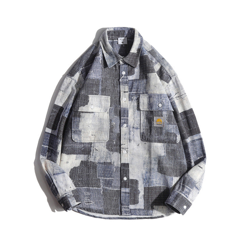 Digital Camouflage Patterned Shirt for Men and Women