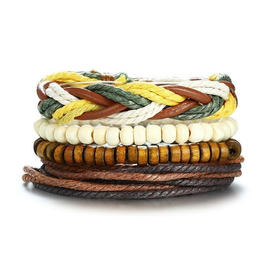 4pcs/Set Bohemian Bracelet Bangles - Adjustable Length