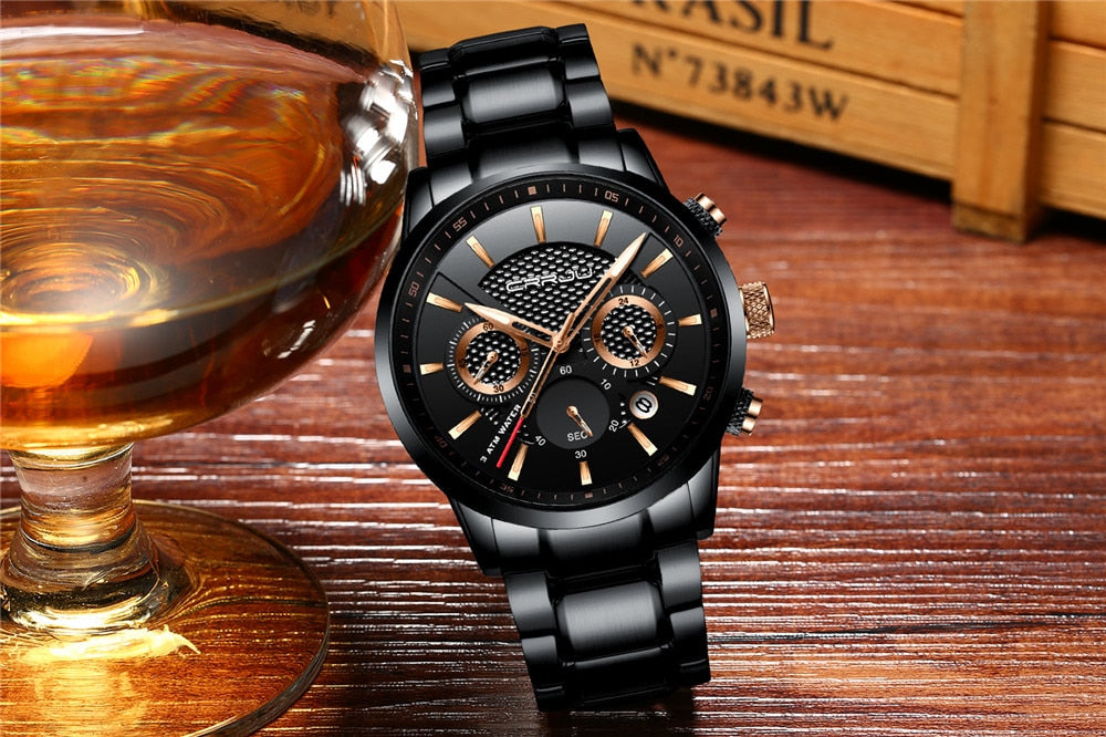 Men's 30m Waterproof Chronograph Steel Watch