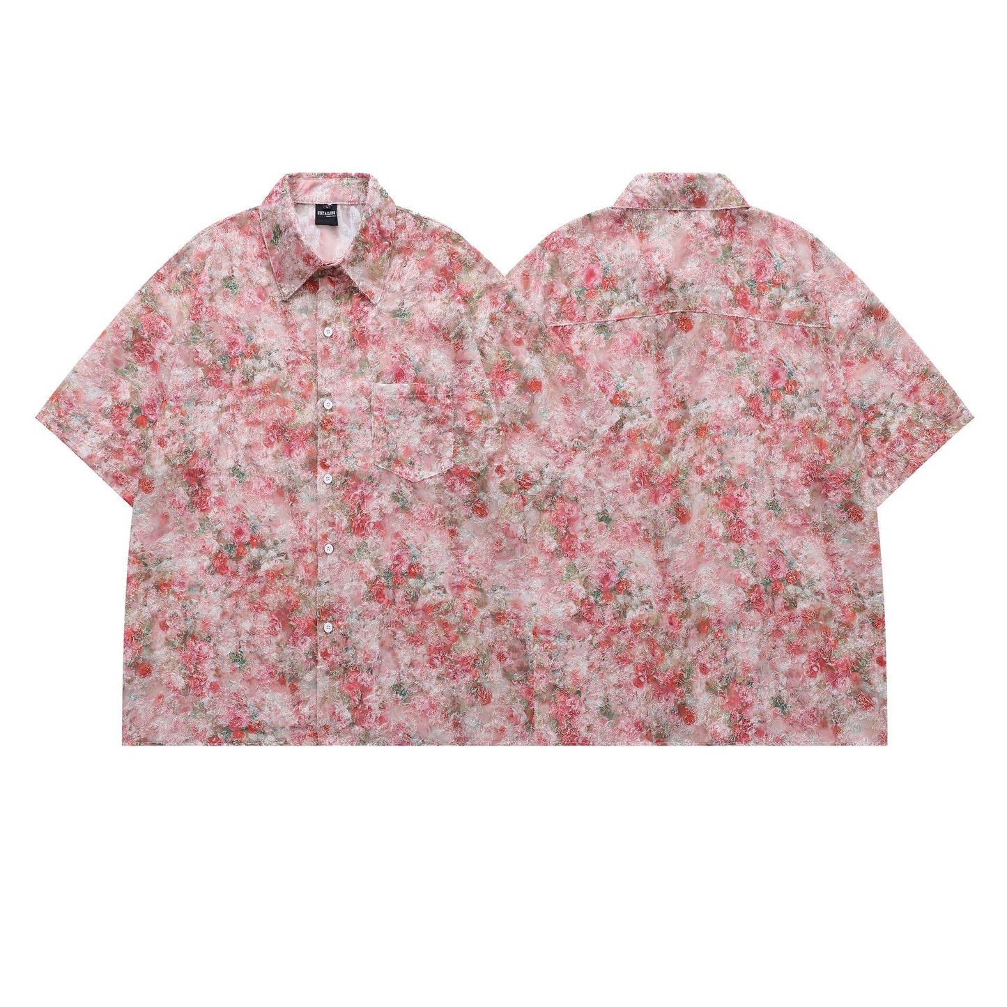 Jacquard Short Sleeve Shirt - Loose Fit