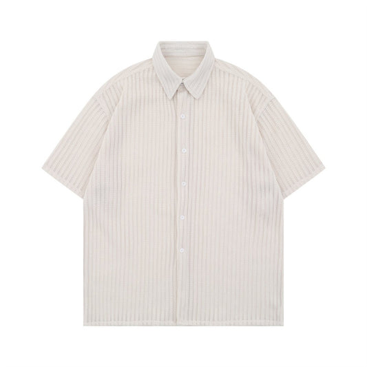 Striped Short Sleeve Shirt for Men