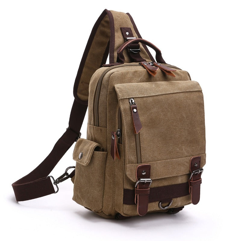 Canvas Backpack For Men Travel Laptop Rucksack Durable Everyday Use