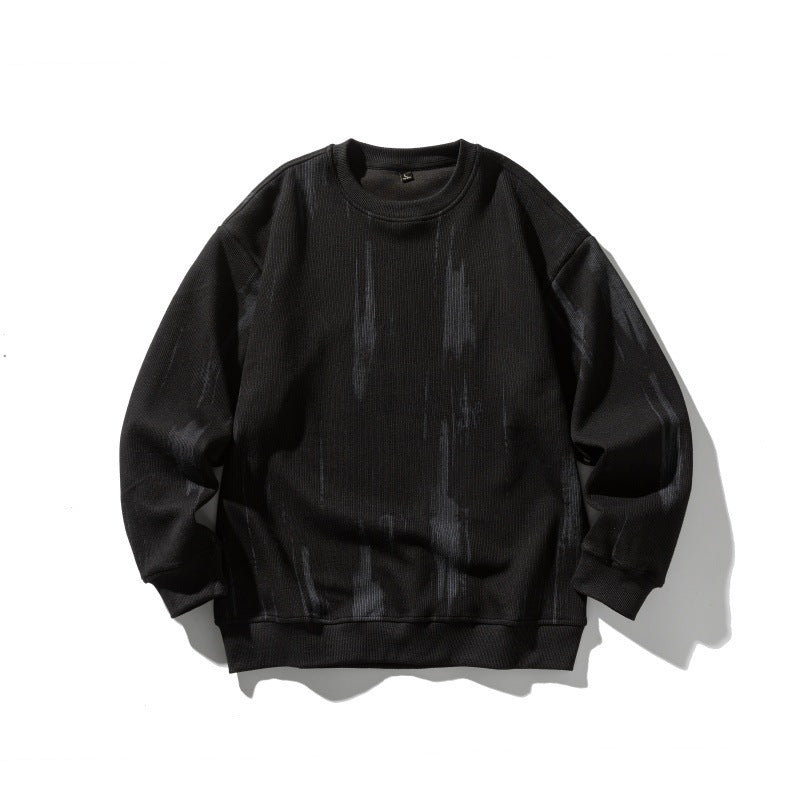 Tie-Dye Print Long Sleeve Round Neck Hoodie