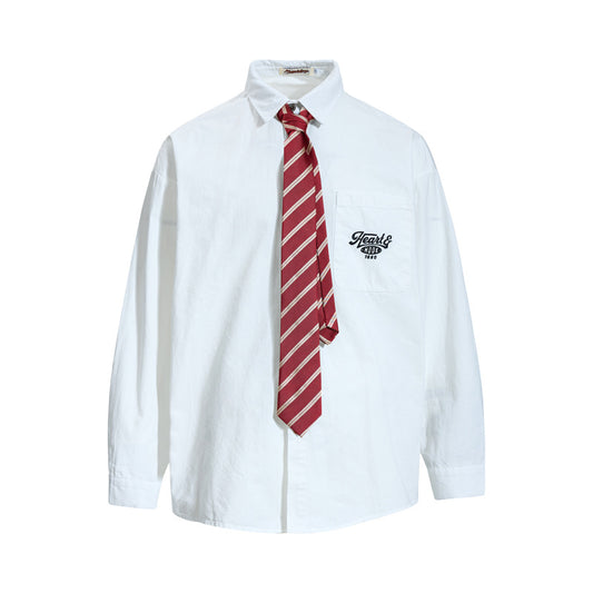 Washed Vintage Long Sleeve Shirt for Men and Women