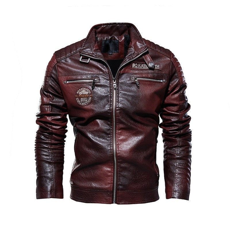 Men's Leather Jacket - Motorcycle Jacket