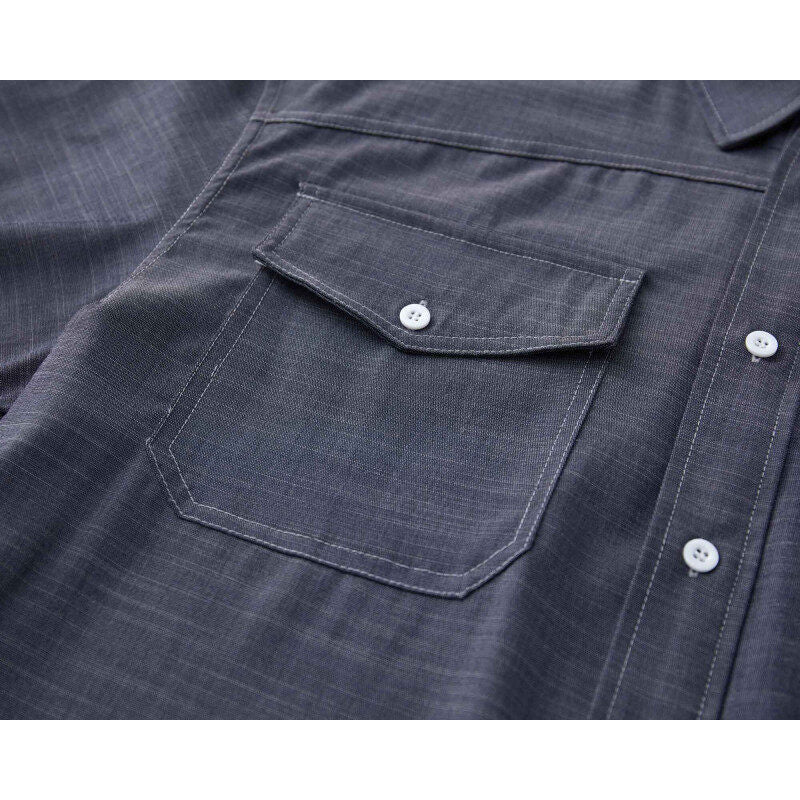 Thin Denim Short-Sleeved Shirt for Men