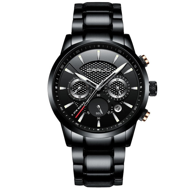Men's 30m Waterproof Chronograph Steel Watch