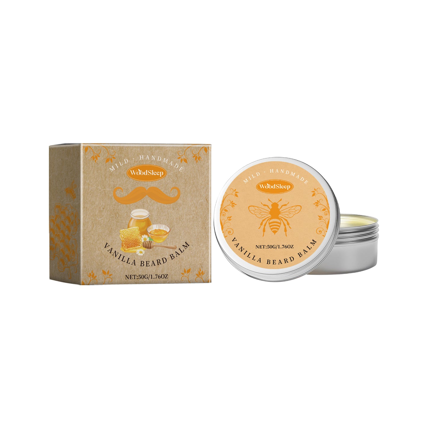 Men's Nourishing Beeswax Beard Balm - Vanilla Scented
