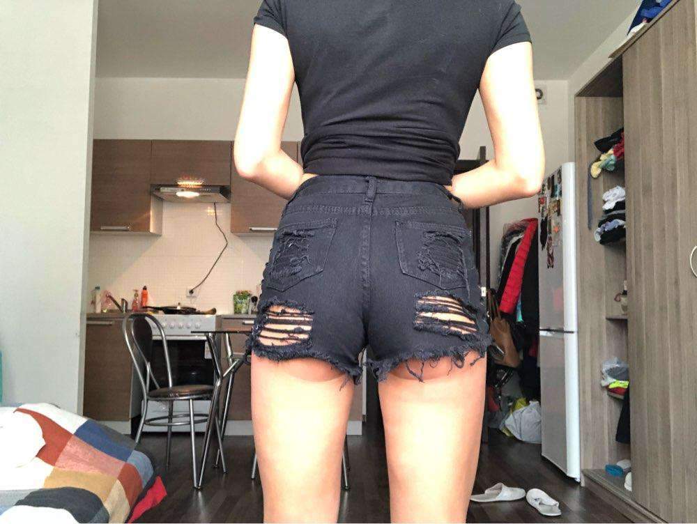 High Waist Ripped Denim Shorts for Women