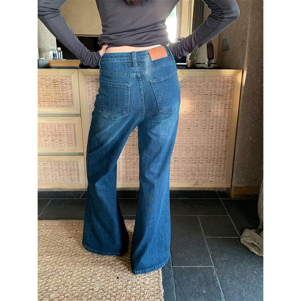 Flared Denim Pants for Women - High Street Wide Leg Long Pants