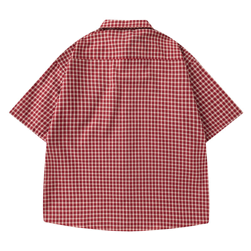 Short Sleeve Shirt and  Tie Loose Fit Blouse