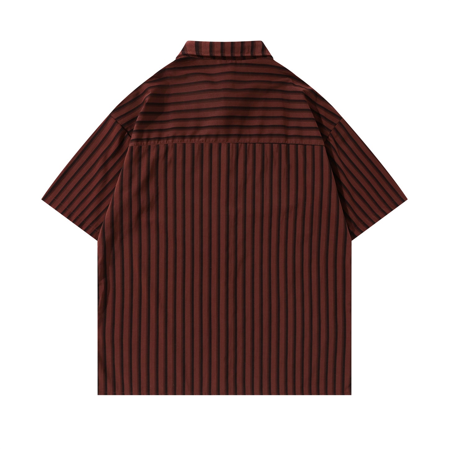 Retro Striped Short Sleeve Shirt for Men