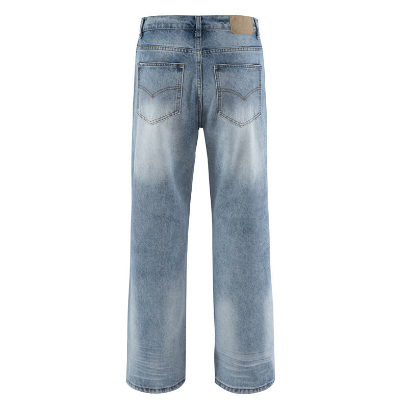 High Street Unique Design Casual Loose Straight Leg Long Pants