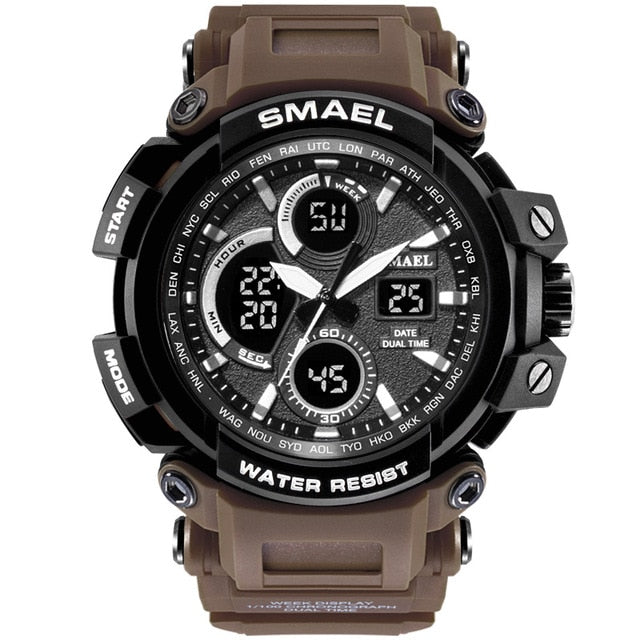 Camouflage Military Watch Men Waterproof Dual Time Display Men's Sport Wristwatch Digital Analog Quartz Watches Male 1708