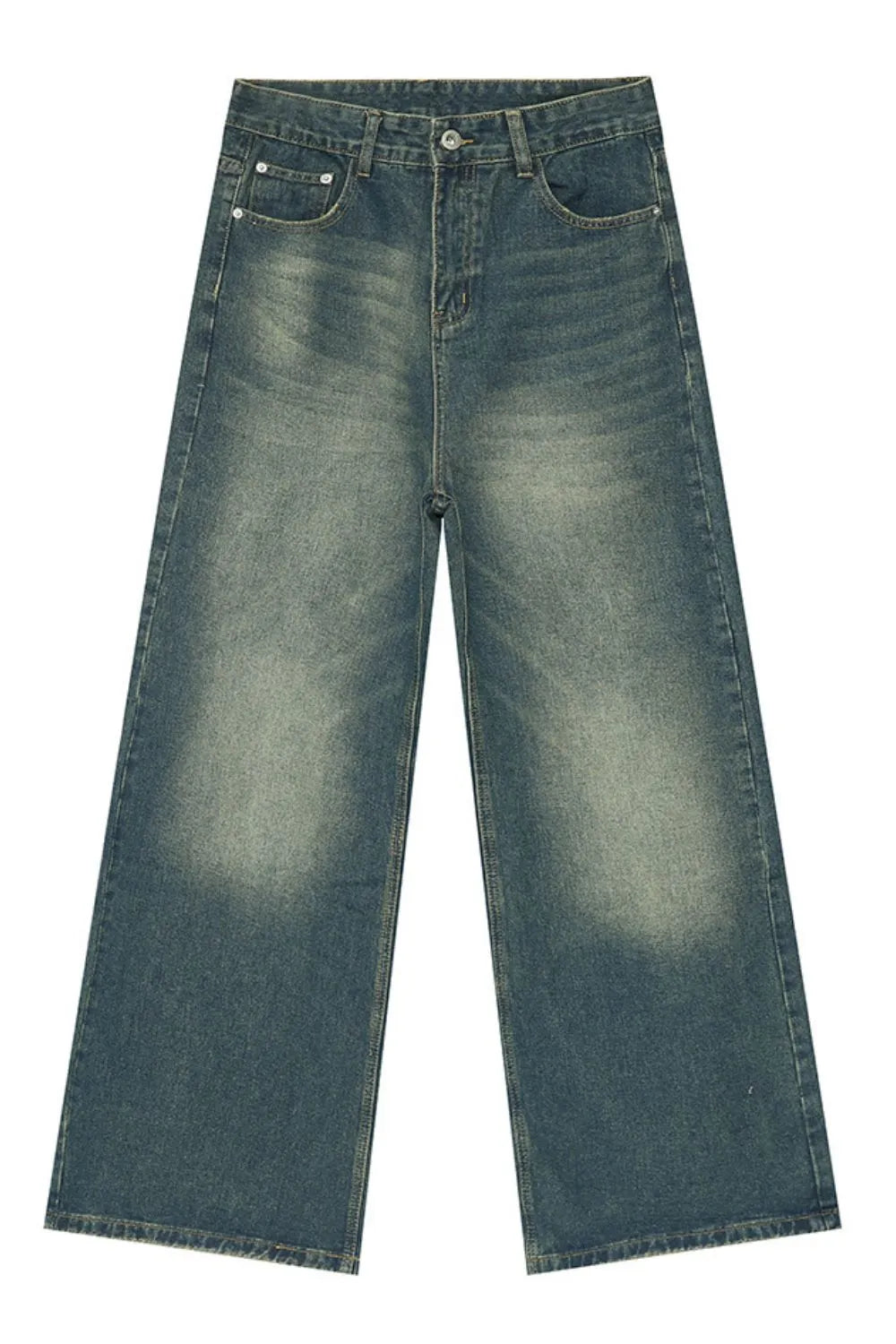 Premium Wide Leg Jeans with Pockets - Japanese Denim