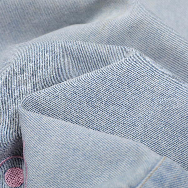 Stylish Embroidered Denim Jacket for Kittens