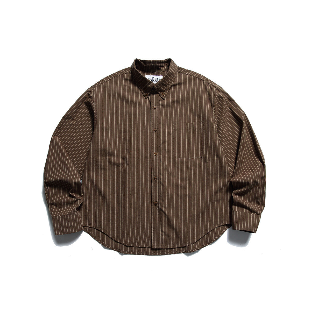 Long Sleeved Striped College Shirt for Men and Women