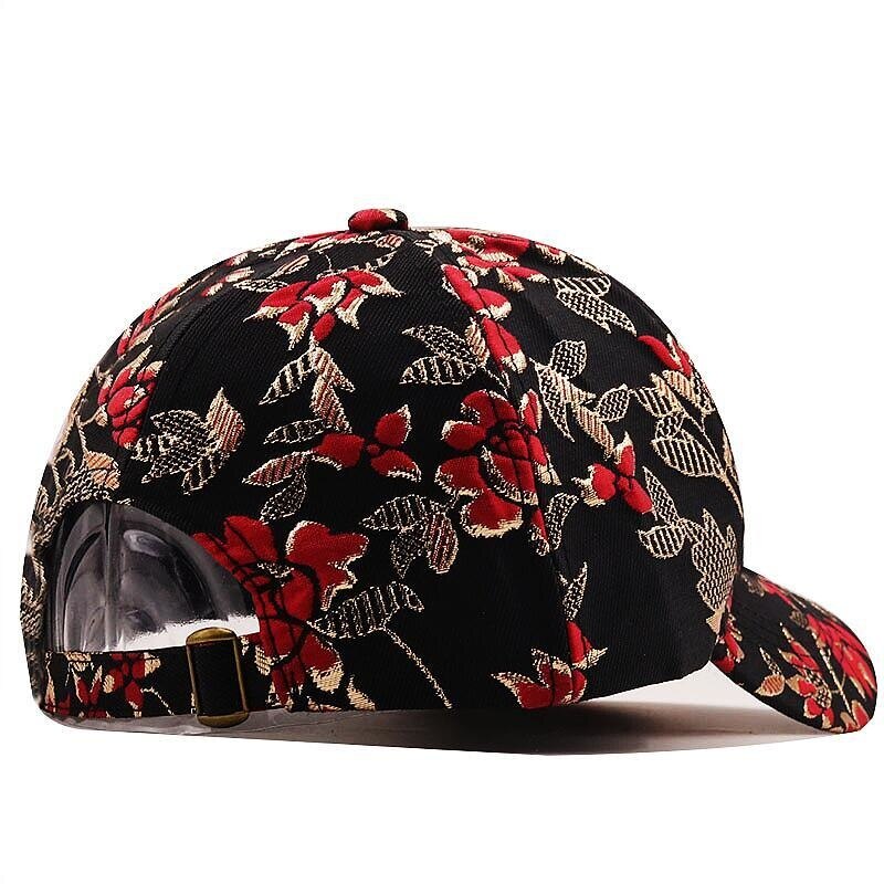 Baseball Caps with Embroidery Flower Designs