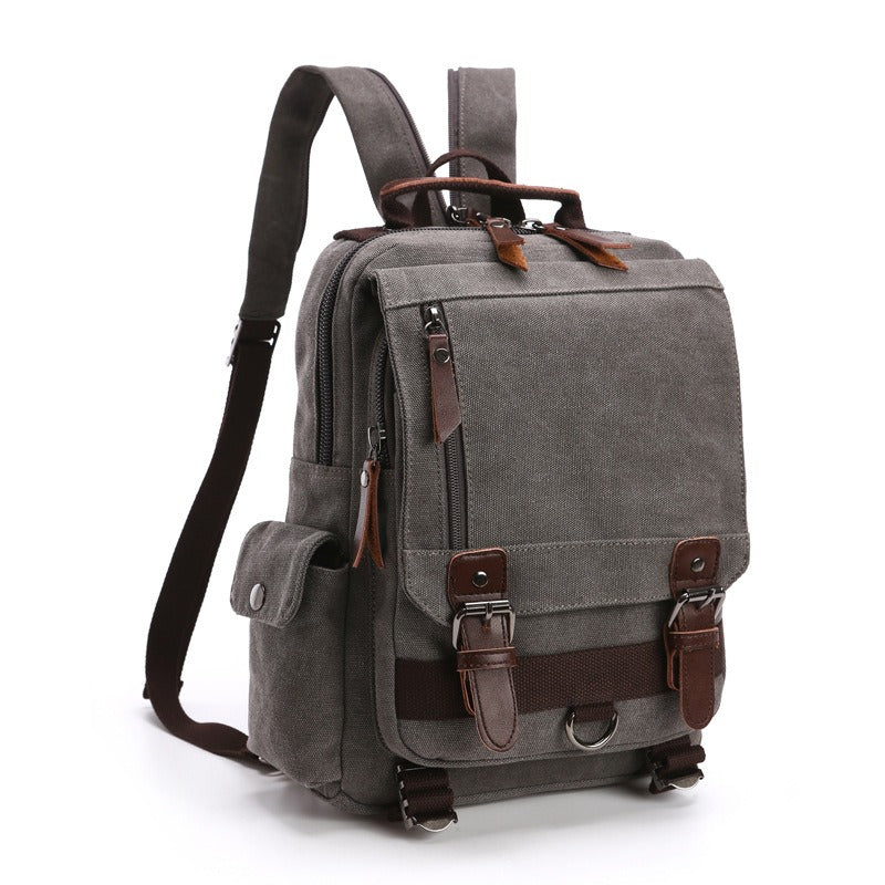 Canvas Backpack For Men Travel Laptop Rucksack Durable Everyday Use