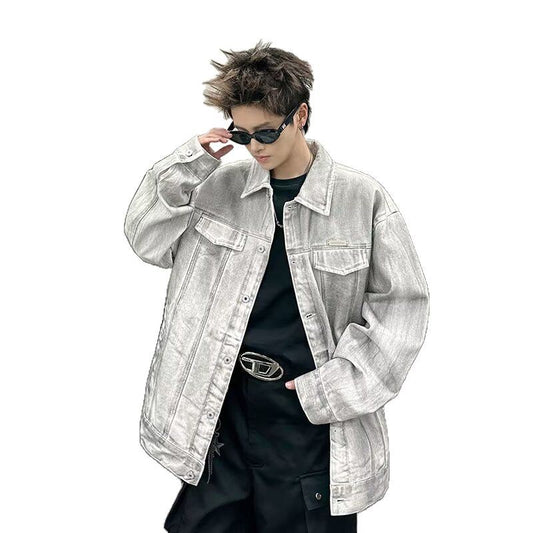 Men's Vintage Off-White Denim Jacket