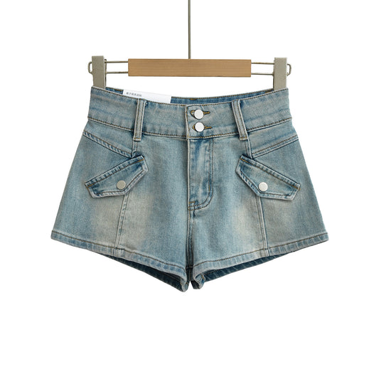 Stylish High-Waisted Denim Shorts