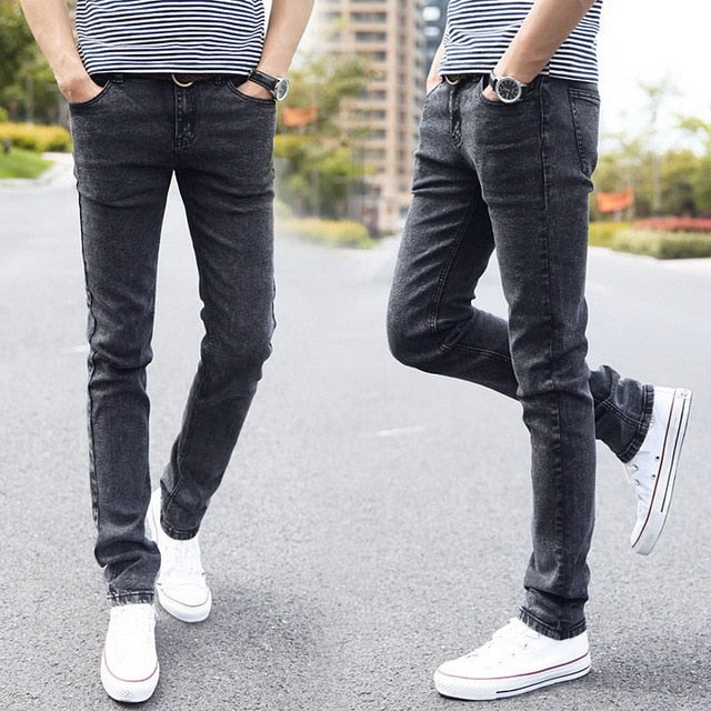 Distressed High-Quality Denim Skinny Jeans for Men
