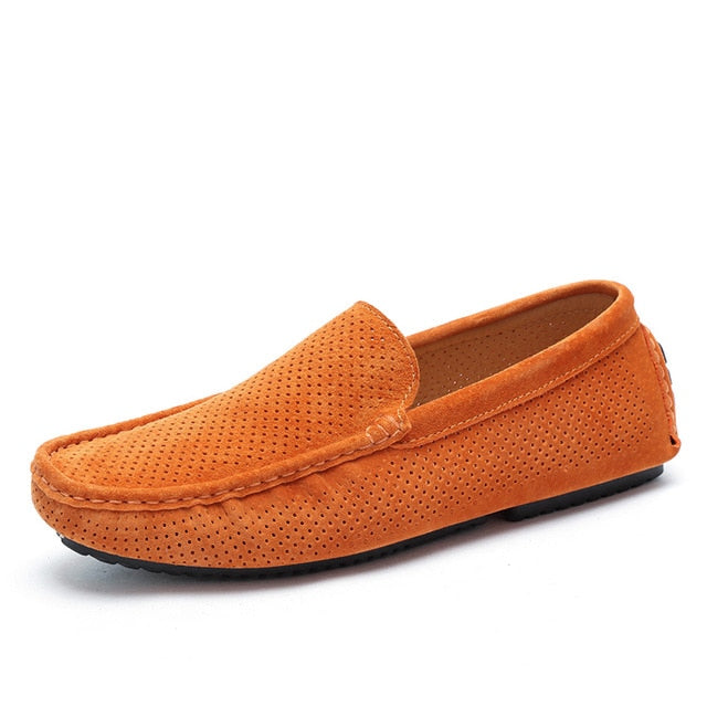 Men's Genuine Leather Loafers - Casual Slip-On Shoes