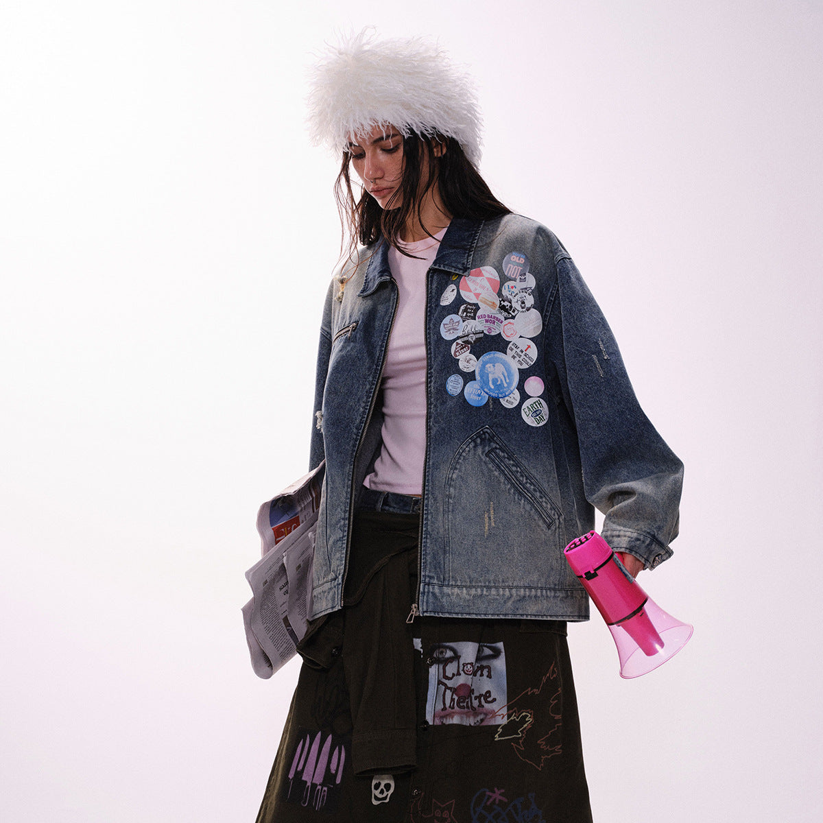 Color Changing Washed Denim Jacket