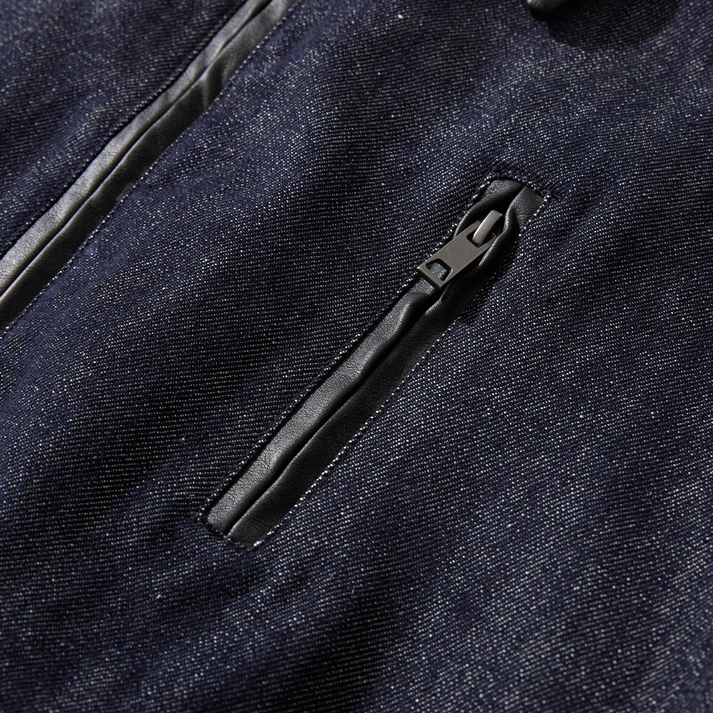 Men's Zip Front Denim Jacket