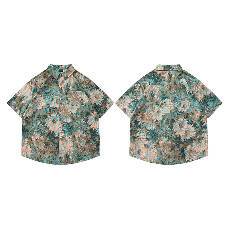 Hawaiian Print Shirt for Men - Retro Vintage Casual Style