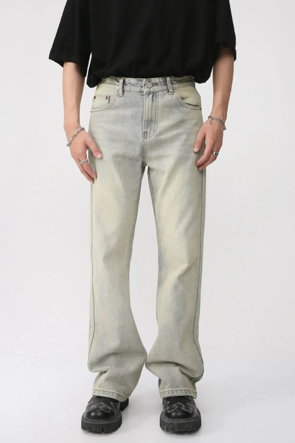 Premium Mid Rise Jeans with Pockets - Japanese Denim