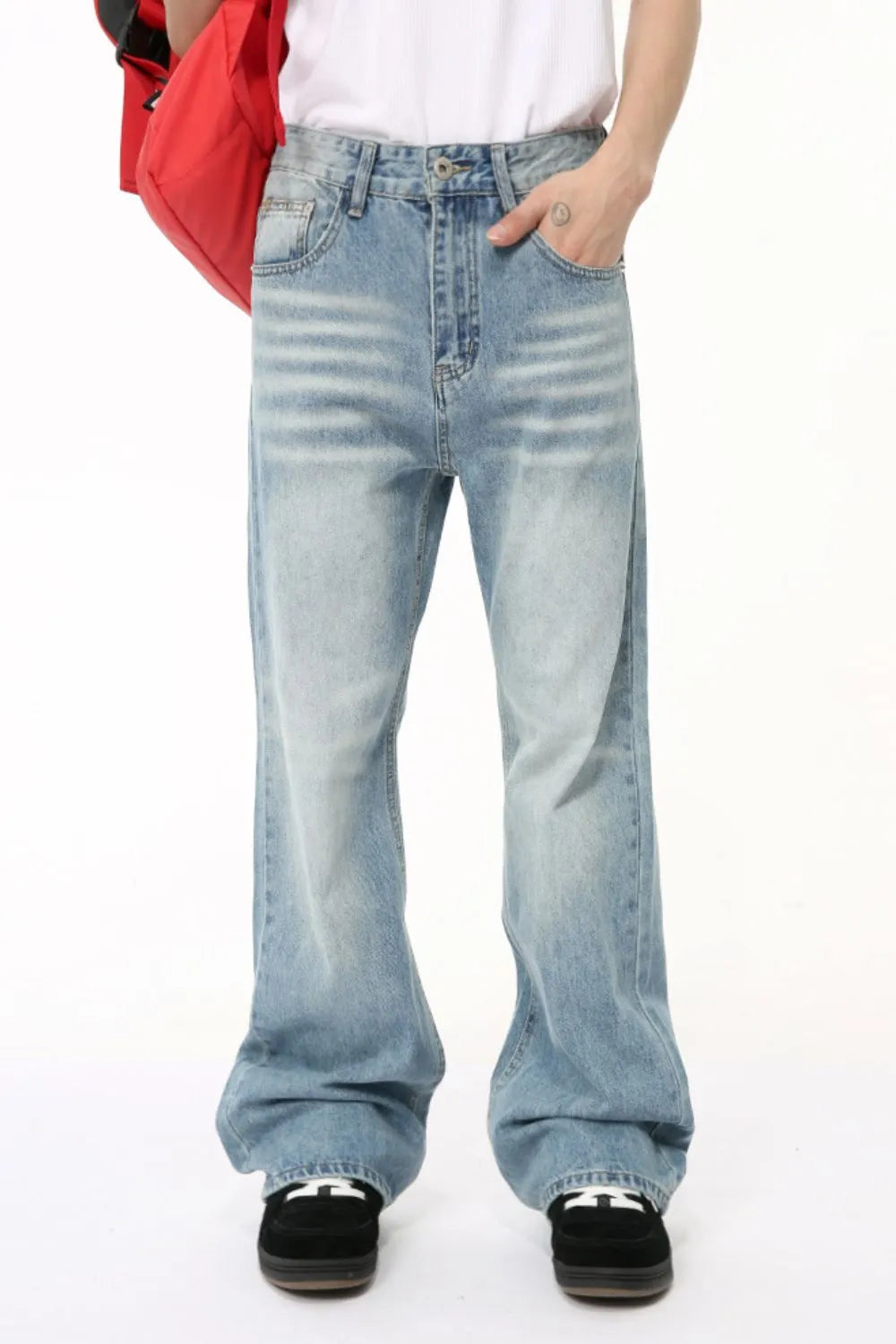 Premium Baggy Jeans with Pockets - Japanese Denim