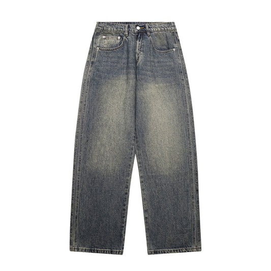 Relaxed Straight Leg Wide Leg Jeans for Men - Casual Denim Pants