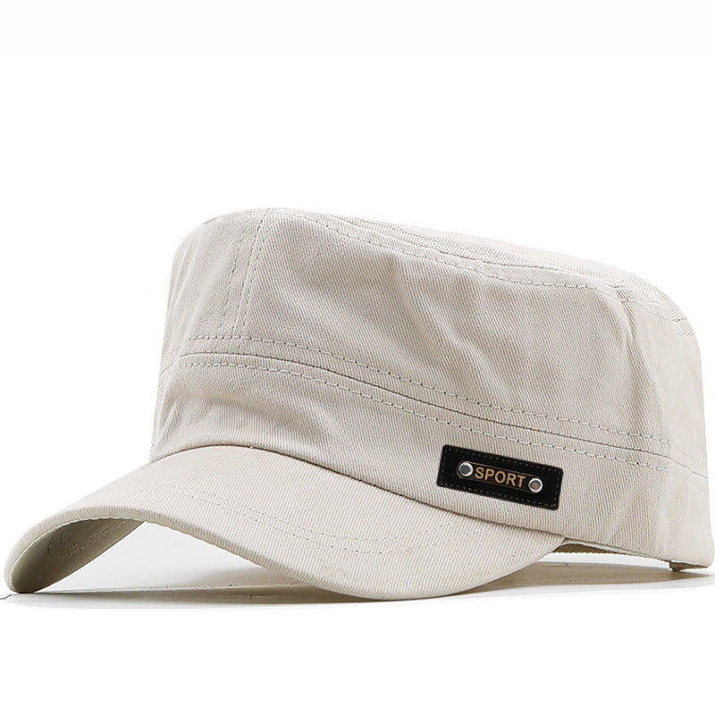 Flat Top Military Cap - Solid Color