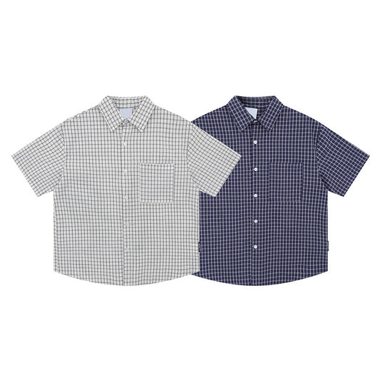 Short Sleeve Plaid Work Shirt