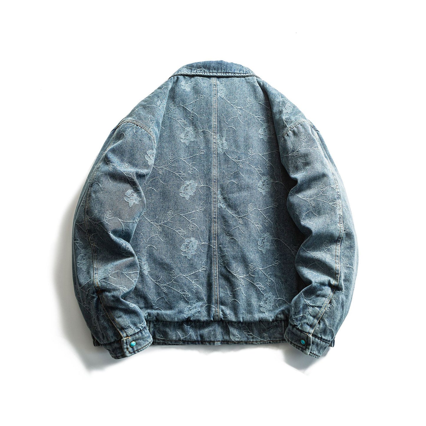 Jacquard Thick Warm Denim Cotton Coat