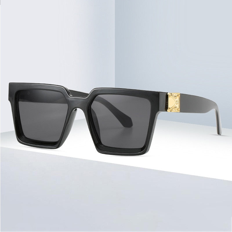 Oversized Square Sunglasses for Women - Luxury Brand Mirror Sunglasses for Men