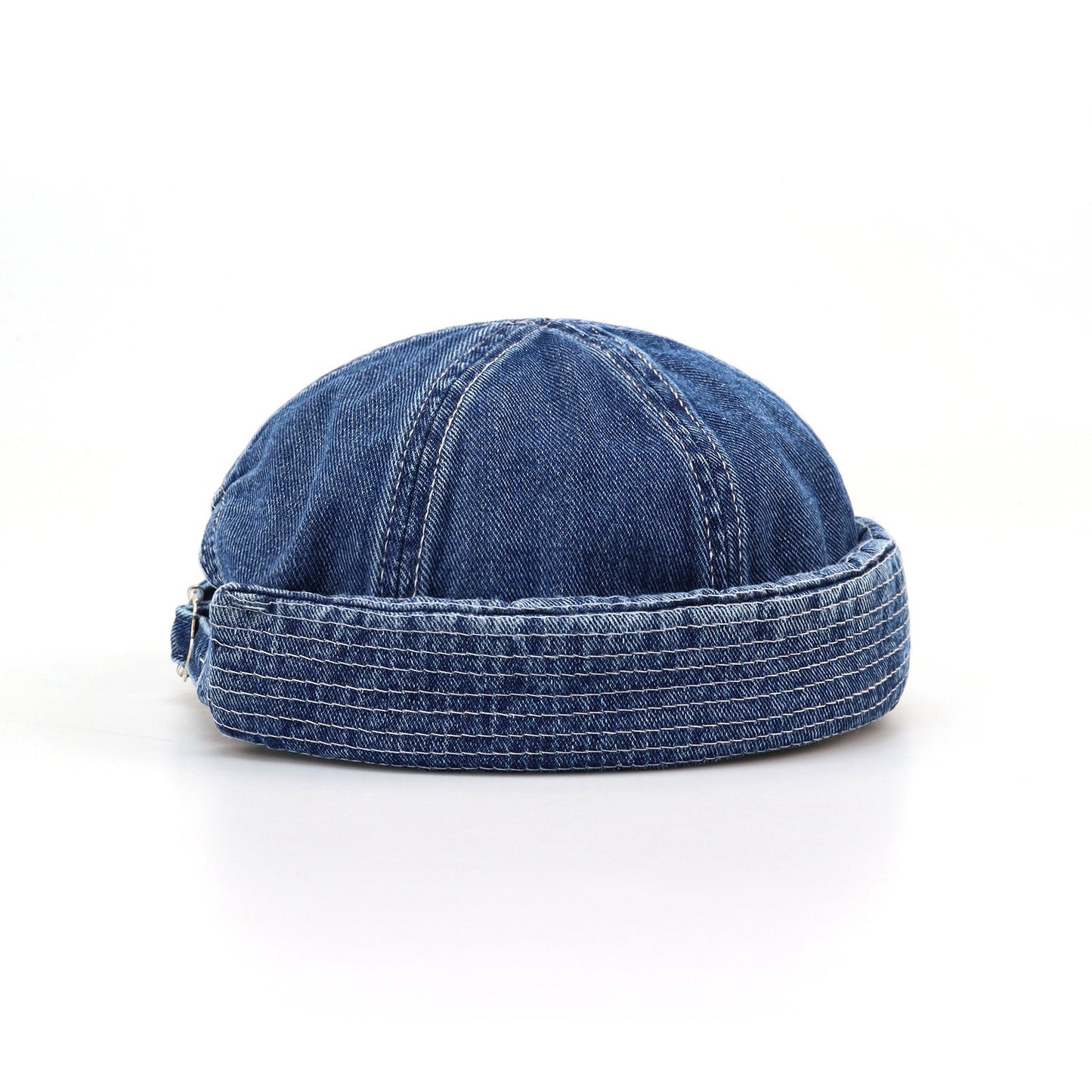 Washed Denim Melon Skin Hat -  Unisex Sailor Hat