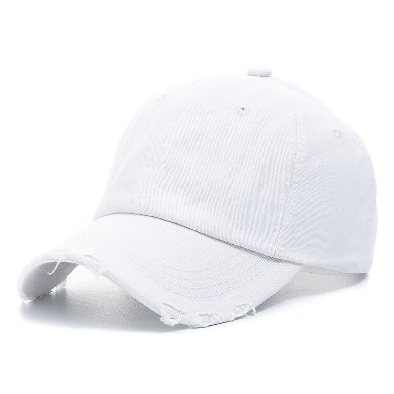 High-Quality Unisex Washed Cotton Baseball Cap - Adjustable Denim Hat for Casual Outdoor Fashion