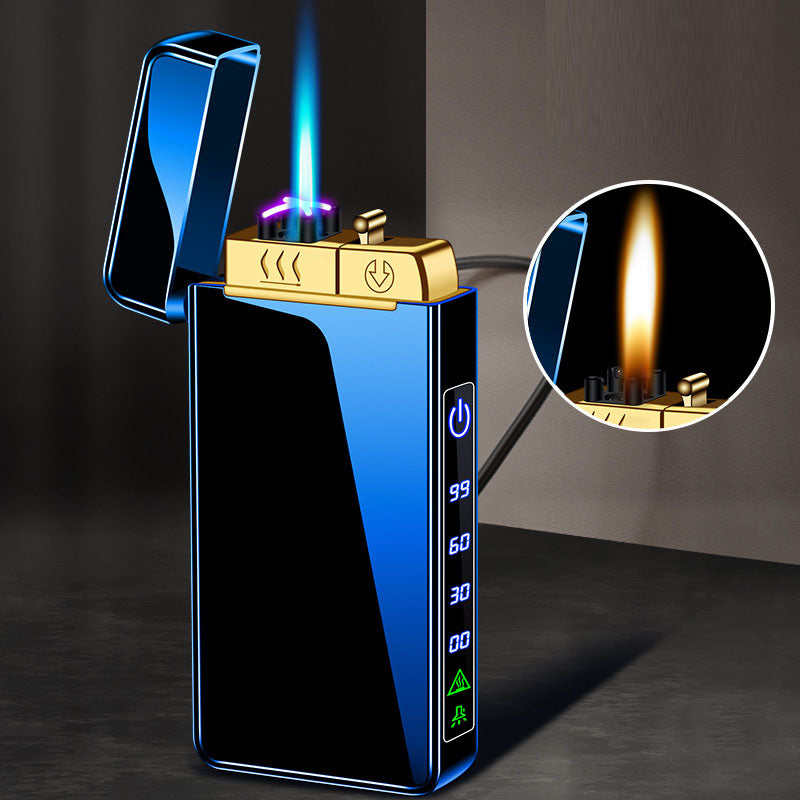 Gas-Electric Triple-Flame Metal Windproof Rechargeable Lighter