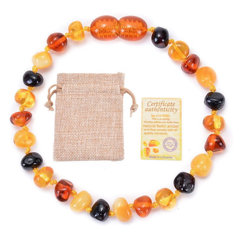 Baltic Sea Natural Amber Bracelet Hand String Jewelry