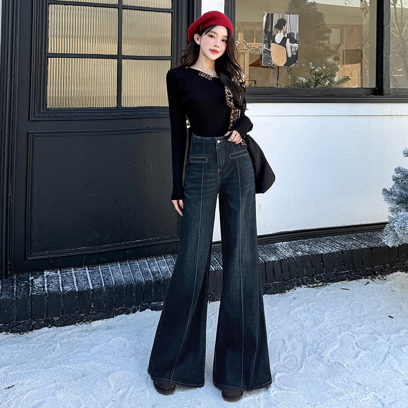 Women's Vintage Bell-Bottom Jeans -  Slimming Flare Pants