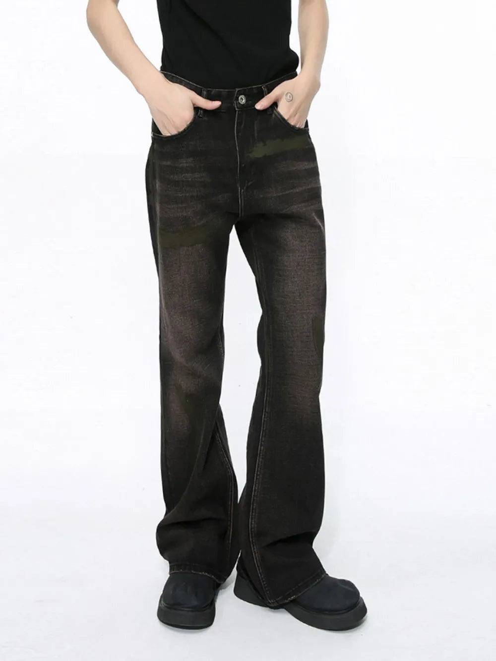 Men's Clean Fit Bootcut Jeans with Pockets