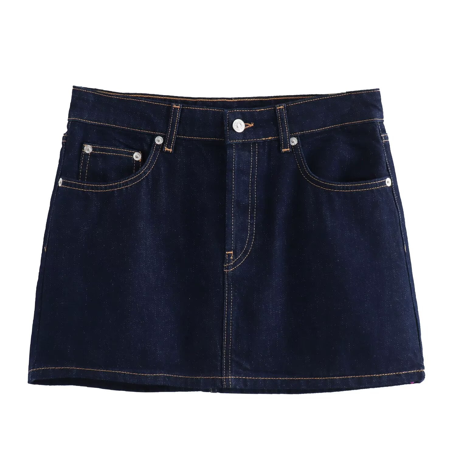 Premium Women's Black Denim Mini Skirt - High-Quality Japanese Denim, Luxurious Texture, Modern Design