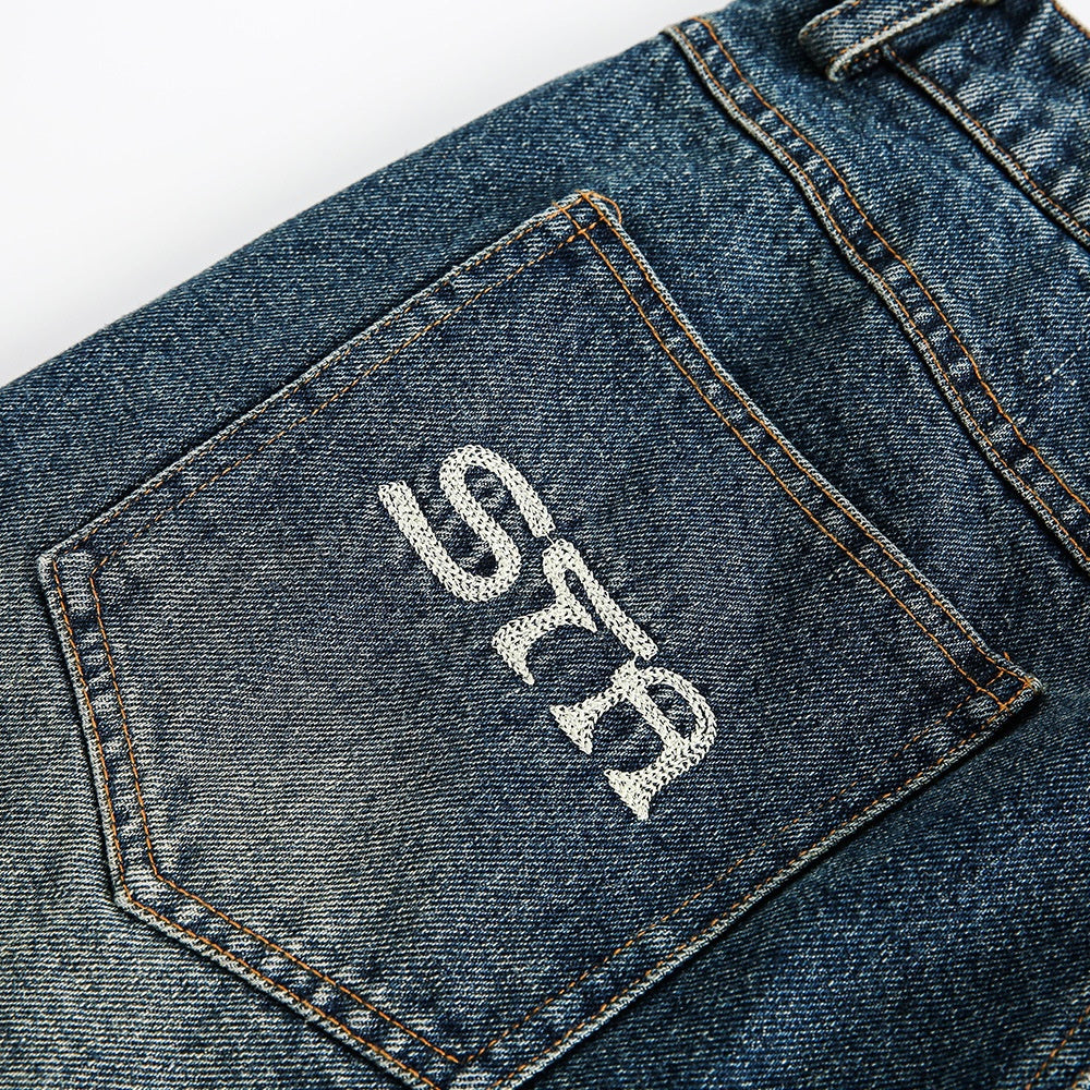 Men's Retro Deconstructed Denim Shorts - Casual Loose Fit