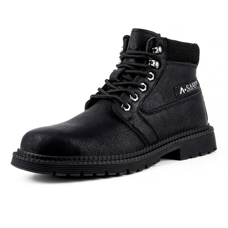 Men's Labor Protection Shoes - Anti-Smashing, Anti-Piercing, Anti-Slip Work Shoes with Cow Tendon Soles - Ideal Father's Day Gift