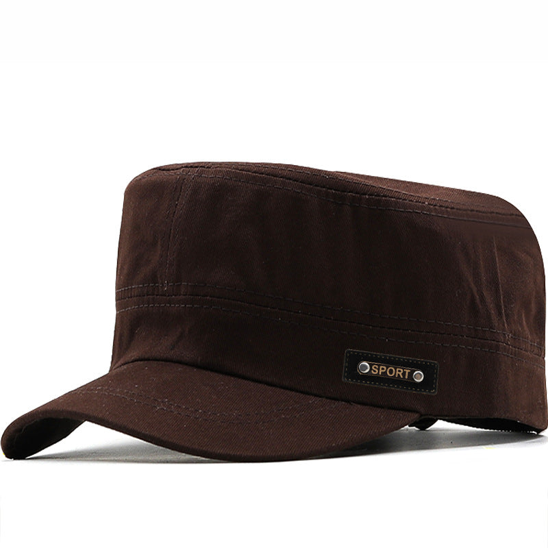 Flat Top Military Cap - Solid Color