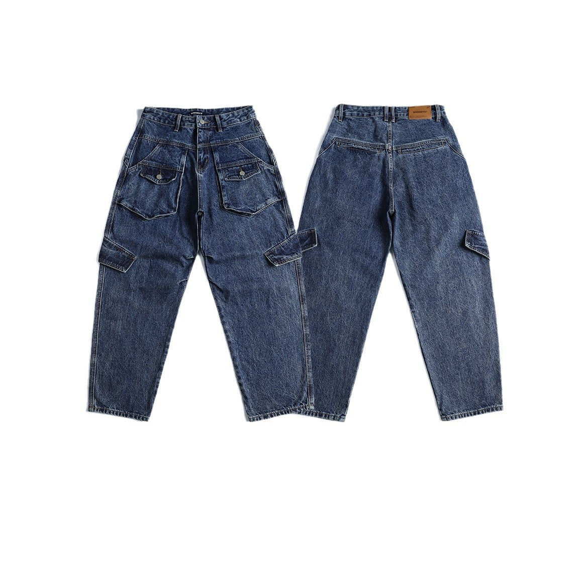 3D Pocket Jeans - Loose Casual Straight Leg Pants